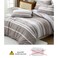 Luna Home Single Size 4 Pieces, Light Brown Stripe Design Bedding Set