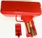 Red Money Gun, Paper Playing Spray Fake Money Gun Make it Money rain Toy Gun, with Pack of 100 pcs of Play Money Cash Gun for Party