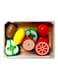 Generic 10-Piece Magnetic Vegetables And Fruits Cutting Game With Wooden Knife - Multicolour