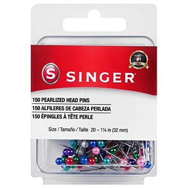Buy SINGER 07050 Pearlized Head Straight Pins, Size 20, 150-Count ...