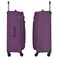 Eminent Expandable Trolley Luggage Set of 3 Bag Soft Suitcase for Unisex Travel Polyester Shell Lightweight with TSA lock Double Spinner Wheels E765SZ Purple