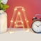 Golden Letter A Glowing with LED Lights 25cm