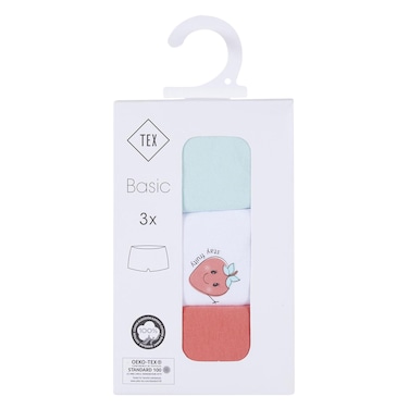 TEX Basic Fancy Boxers For Girl 2-3 Years 3 Pieces