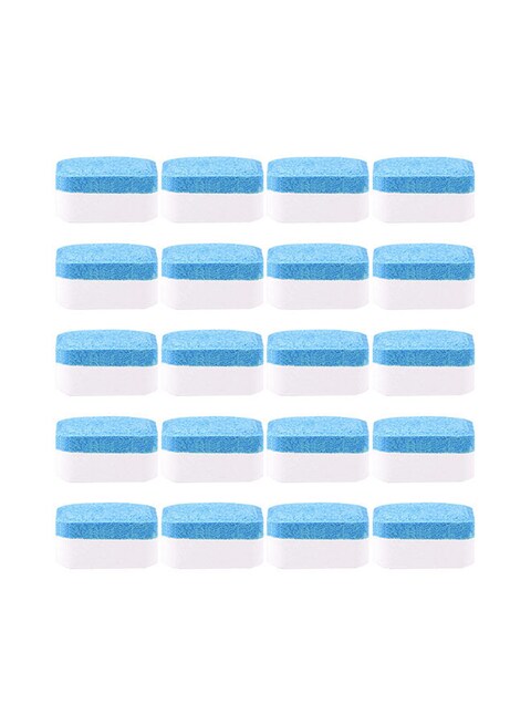 Marrkhor 20-Piece Washing Machine Washer Cleaning Tablet Set, Blue/White, 26X2X6cm