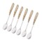 Lihan 6Pcs Ramadan Designed Dessert Spoons (S), Gold Plasted Design Plating Stainless Steel 15X2X15Cm Spoons For Cake Spoon, Dessert Spoons, Easy To Clean, Dishwasher Safe