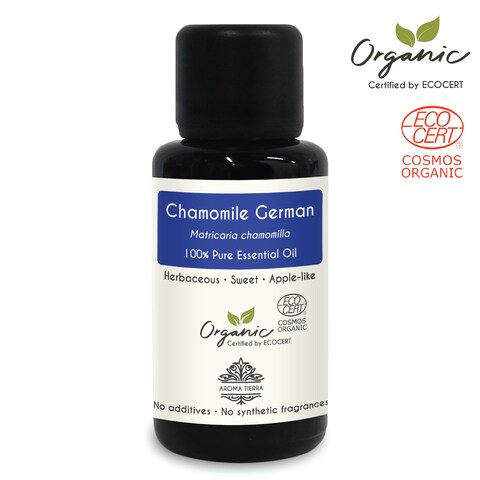 Aroma Tierra - Organic Chamomile Essential Oil (German Or Blue) - Aroma Tierra - 100% Pure, Natural, Certified Organic By Ecocert - 30Ml