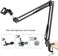 Mike Music Adjustable Microphone Suspension Boom Scissor Arm Stand, Mic Stand Made Of Durable Steel For Radio Broadcasting Studio, Voice, Over Sound Studio, Stages, And Tv Stations (Nb35 Black)