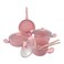 Avci Home Maker Hella Ceramic Coating Cookware Set Pink 9 PCS