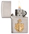 Zippo Lighter Model 280Anc-Brush Fin Chr/Anchor-720060190