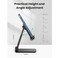 Xonic Adjustable Cell Phone Stand For Desk   Foldable Stand   iPhone Stand For Desk, Cell Phone Stand Holder Black