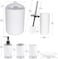 Bathroom Accessories Set 6Pcs,White, Bamboo Bathroom Accessory Set 6Pcs,Black
