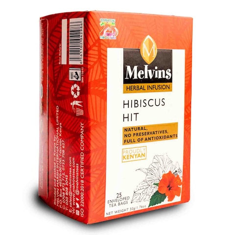 Melvins Hibiscus Tea Bags 25&#39;S