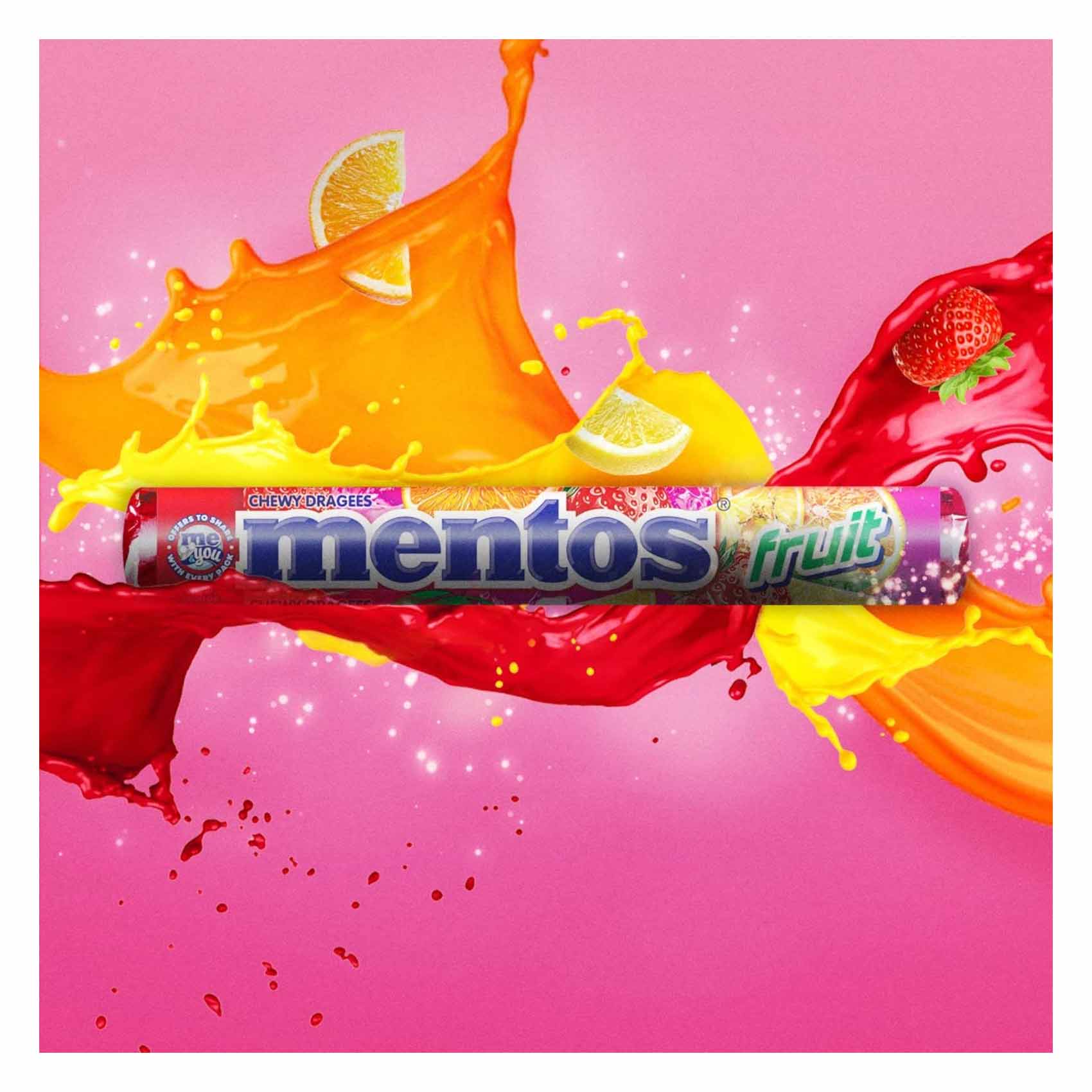 Mentos Chewy Candy Fruit Flavor 29 Gram product thumbnail 3