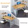 Computer Desk with Shelves, 4 Tier Study Table with Bookshelf, Home Office Computer Workstation, Computer Table Gaming Table Office Desk Corner Desk with Shelves, Easy to Assemble (H120A-White)