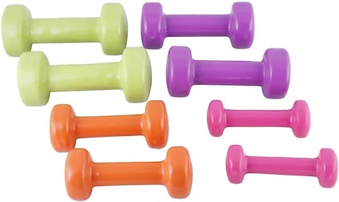 Dumbbells Weights Exercise &amp; Fitness Dumbbells Fixed Weight Dumbbell Set, 7 kgs with fancy dumbbell storage Rack