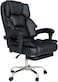 Karnak Executive Office Gaming Chair PU Leather 360 Swivel, Tilt Lock Mechanism, Soft Foam &amp; Well Padded Backrest With Lumbar Support, Black