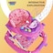 Lovely Baby Foldable Kids Walker BW04 with Adjustable Height, Musical Toys, Rotating Wheels, Comfortable &amp; Safe Activity Walker for Toddlers, Small Infant Boy Girl 6-18 months - Pink