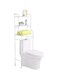 3-Tier Bathroom Storage Rack White 58x24x164cm