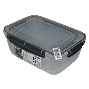 Dunya 30883 Master Rectangular Storage Container Set 5 Pieces Clear/Black