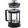 Any Morning French Press Coffee and Tea Maker, Borosilicate Glass Coffee Press, Stainless Steel Filter, Durable and Heat Resistant, Black (350 ml, 11.80 oz, 2 Cup)