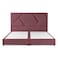 In House Janwa Velvet Bed Frame - Single - 200x90 cm - Dark Pink