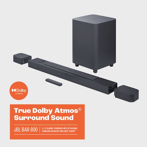 JBL Bar 800 Pro Soundbar 5.1.2 Channel With Wireless Subwoofer Black