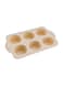 ROYALFORD Silicone 6 Cup Muffin Pan With Steel Frame Beige 30X18centimeter