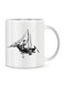 Giftex Ceramic Coffee Mug With Ink Painting Boat Design White 10cm