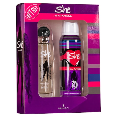 مجموعة هدايا إز أن أنجيل عطر 50مل + مزيل عرق 150مل للنساء من شي