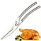 Dnifo Kitchen Scissors Heavy Duty, Stainless Steel Poultry Shears Multifunctional, Premium Spring Loaded Food Scissors for Cutting Bone, Chicken, Fish, Seafood, Meat, Vegetables and so on.