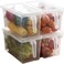 COZY NEST 4-Pack Cereal and Dry Food Storage Containers Kitchen Organizer Small Meal Prep for Sugar Flour Snack Baking Supplies BPA-Free Stackable Boxes with Locking Lids