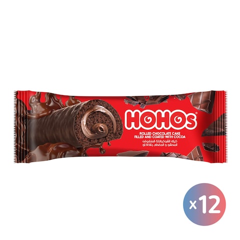 Buy Hohos Jumbo Rolled Chocolate Cake - 30 Gram - 12 Pieces in Egypt