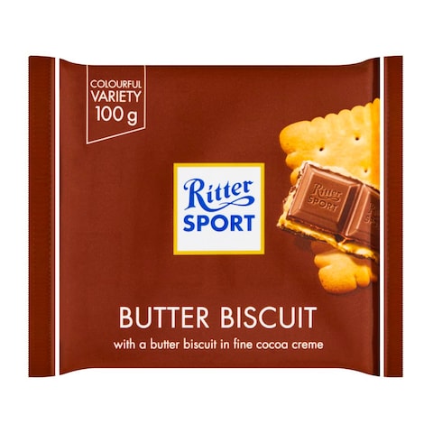 Buy Ritter Sport Butter Biscuits Chocolate 100g in Saudi Arabia