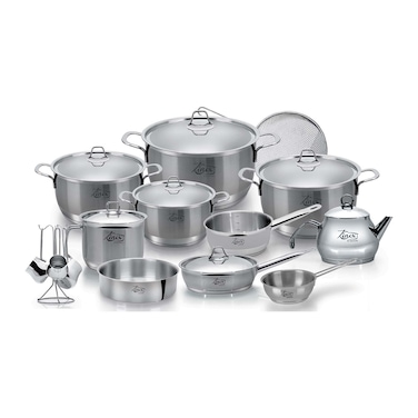 طقم حلل زينوكس اليجانت ستانلس ستيل  - 22 قطعة