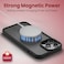 Moxedo Magnetic Protective Case 360 Protection Clear Case Hard PC with Built-in Strong Magnets Compatible with MagSafe Designed for iPhone 12 Pro Max 6.7 inch (Black)