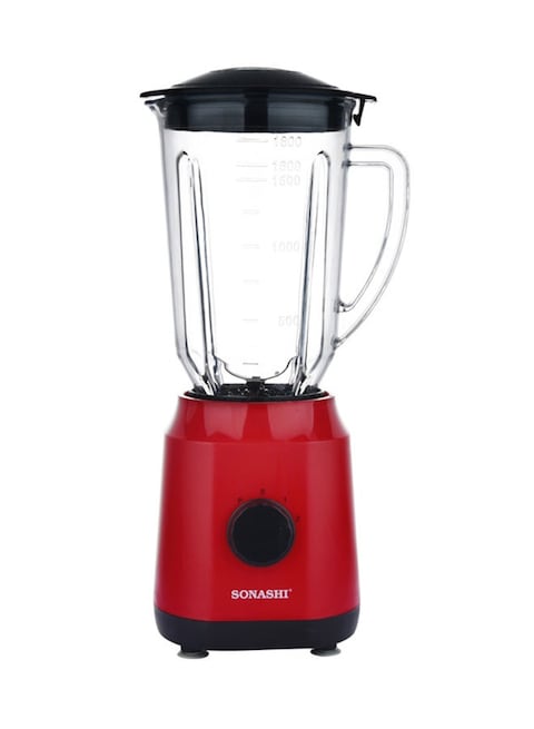 Sonashi 2-In-1 Jar And Mill Blender Countertop Juicer And Blender 550 W SB-154 Red