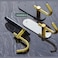 ZALCOON Golden Cloth Hook for bathroom, kitchen,  (Black) Towel robe Hook,  Stainless Steel, With Marble Oval Plate  Heavy Duty Wall Mounted Robe Hooks , Bathroom Organizer (Pack of 4)