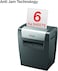 Rexel X406 6 sheets Momentum Cross Cut Paper Shredder, 15 Liter Bin, Black