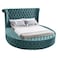 In House Lotus Velvet Bed Frame - King - 200x200 cm - Turquoise