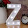 LED Marquee Letter Light Sign Wooden White (Z) 25cm