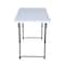 Lifetime, 4-Foot, Height Adjustable Fold-In-Half Table, Rectangle, Residential, White Granite Colour, LFT-80509