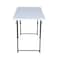 Lifetime, 4-Foot, Height Adjustable Fold-In-Half Table, Rectangle, Residential, White Granite Colour, LFT-80509