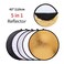 Generic - 5-In-1 Round Collapsible Multi Disc Light Reflector 110centimeter Multicolour