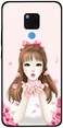 Theodor - Protective Case For Huawei Mate 20 Pink Hairclip Girl Silicone Cover