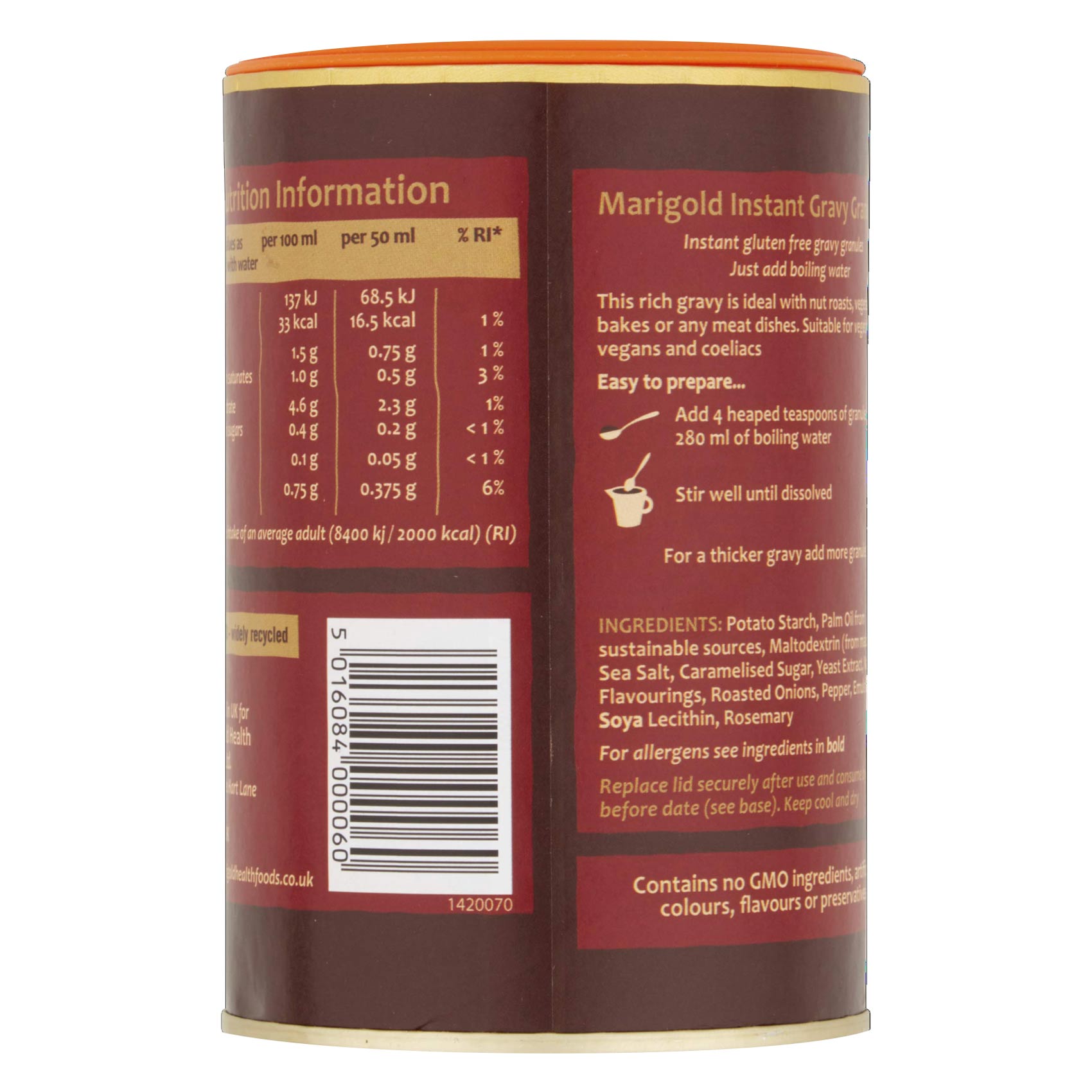 Marigold Health Food Gluten Free Gravy Granules 170 Gram product thumbnail 3