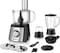 NOBEL 10 In 1 Juicer Food Factory 1.5 Litre 800W 2 Speed - Pulse 3 Cutting Plates Over Heat Protection Anti Slip Feet NFP777E Black With 1 Year Warranty