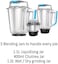 Nikai 900W Blender with 3 Jars &ndash; 1.5 Ltr Liquid Jar, 400 ml Dry/Wet Jar and 1 Ltr Dry/Wet Grinding Jar, Stainless Steel Blades and 3 Speed Settings, 2 Years Warranty, NB694A, Blue