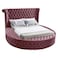 In House Lotus Velvet Bed Frame - Queen - 200x150 cm - Dark Pink