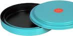 Buy Ayda Non Stick Cheese Kunafa Serving Plate, Basbuosa, Konafa, Cake Tray With Lid, 2 Pcs Set (Blue) in UAE