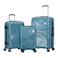 Biggdesign Moods Up Hard Luggage Sets With Spinner Wheels, Hardshell Luggage With Double Wheel, Travel Suitcase, Lock System, Lightweight Blue 3 Pcs